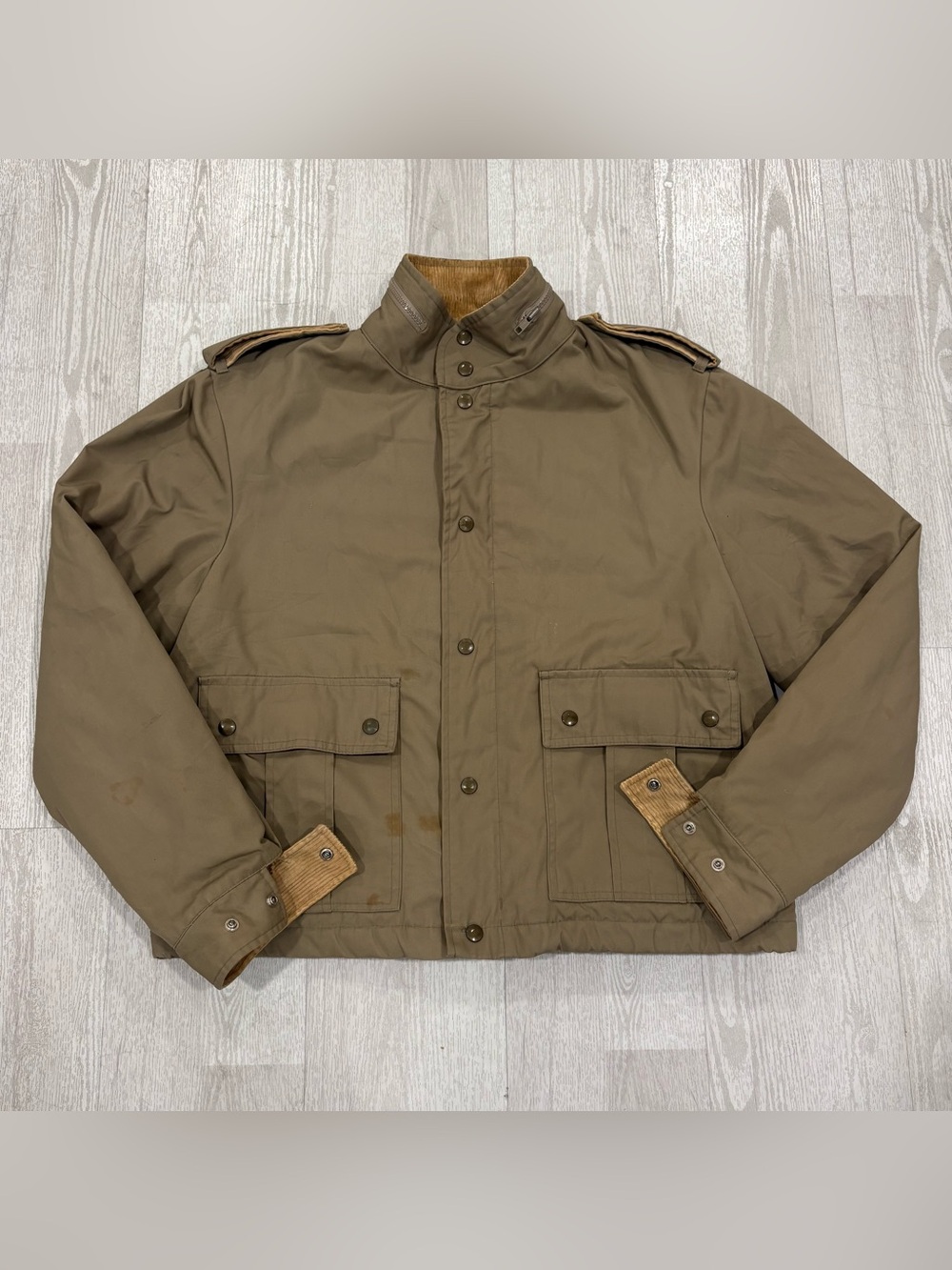 Vintage Sears The Men's Store Tan Utility Field Jacket Size M
